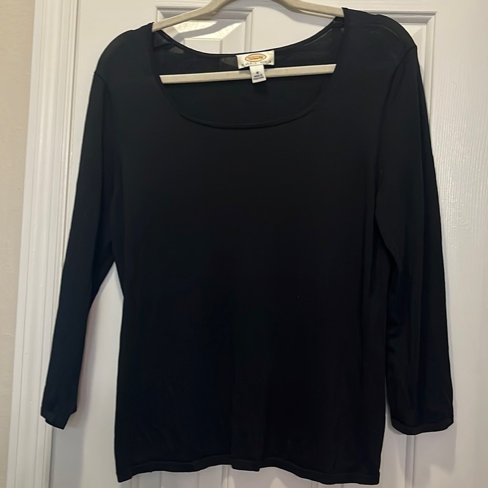Talbots black top petite medium